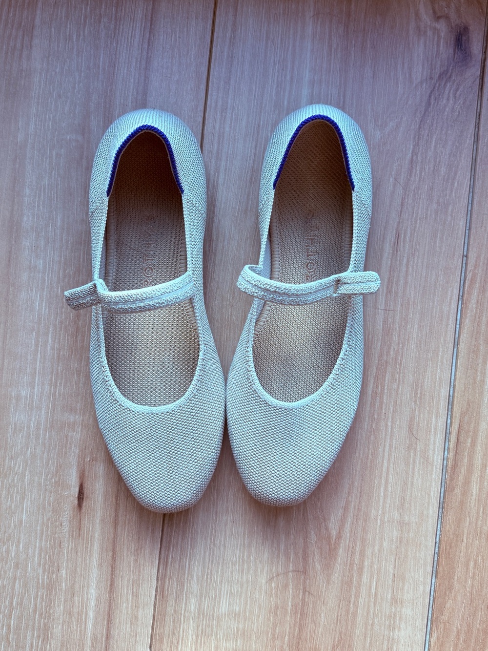 Rothy's Women's metallic gold/Cream Mary Jane Flats - Picture 2 of 3